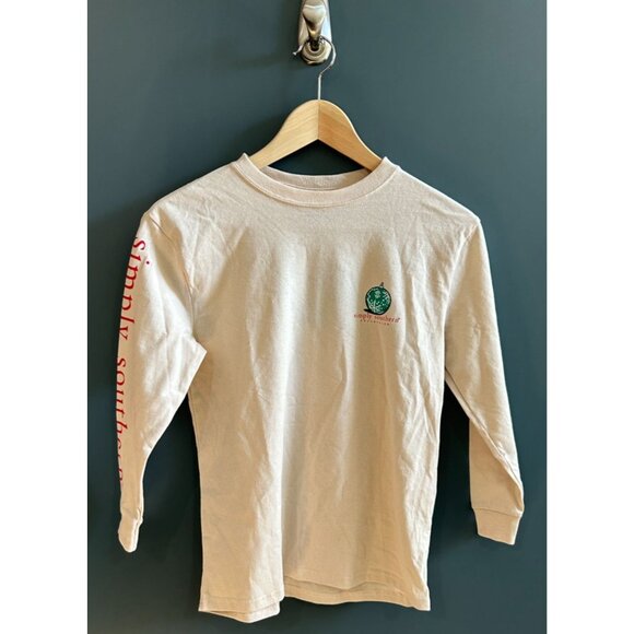 NEW Simply Southern Kids Long Sleeve Christmas Shirt with Dog Graphic Size YS - Picture 3 of 3
